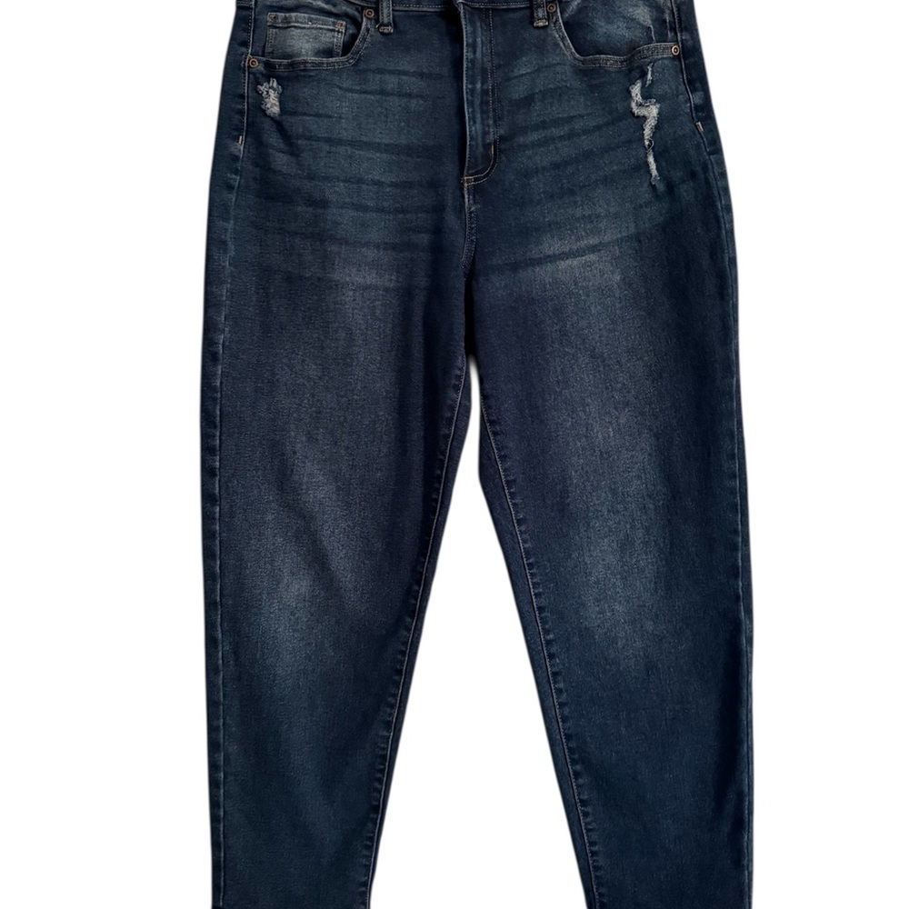Sonoma Goods For Life Dark Blue Mom Jeans Slightly Distressed Size 8
